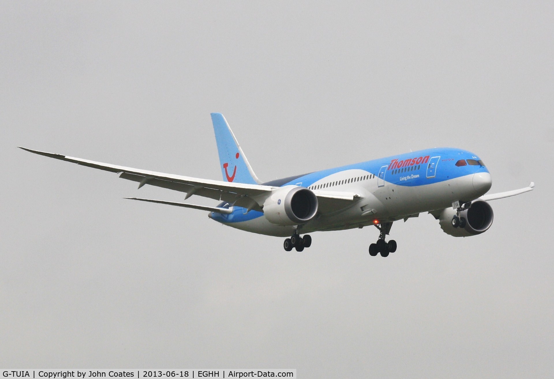 G-TUIA, 2013 Boeing 787-8 Dreamliner C/N 34422, Arriving on  pre service training visit