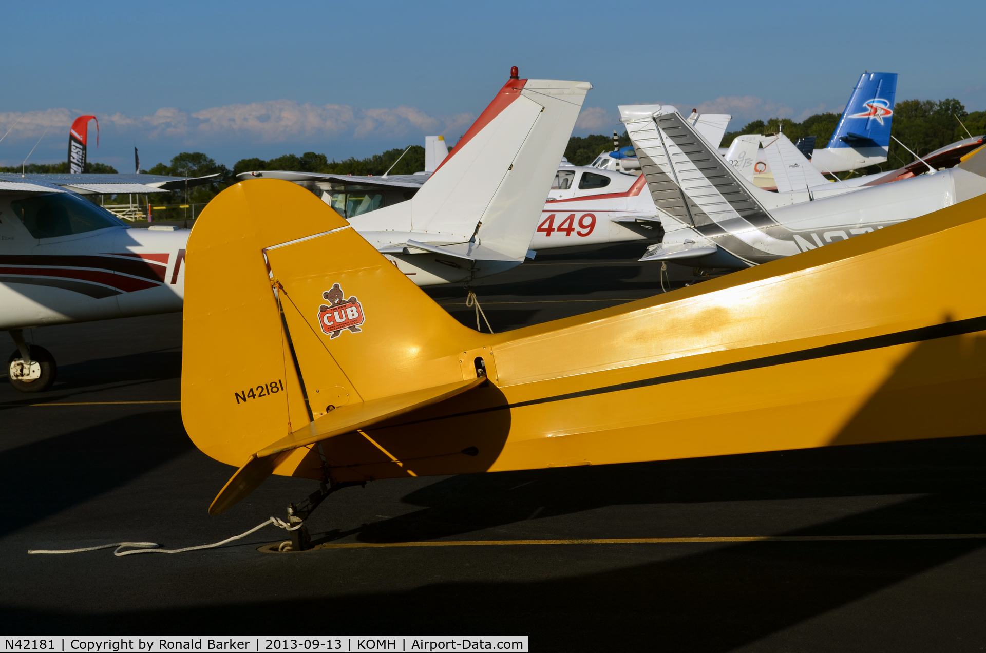 N42181, 1945 Piper J3C-65 Cub C/N 14423, Orange