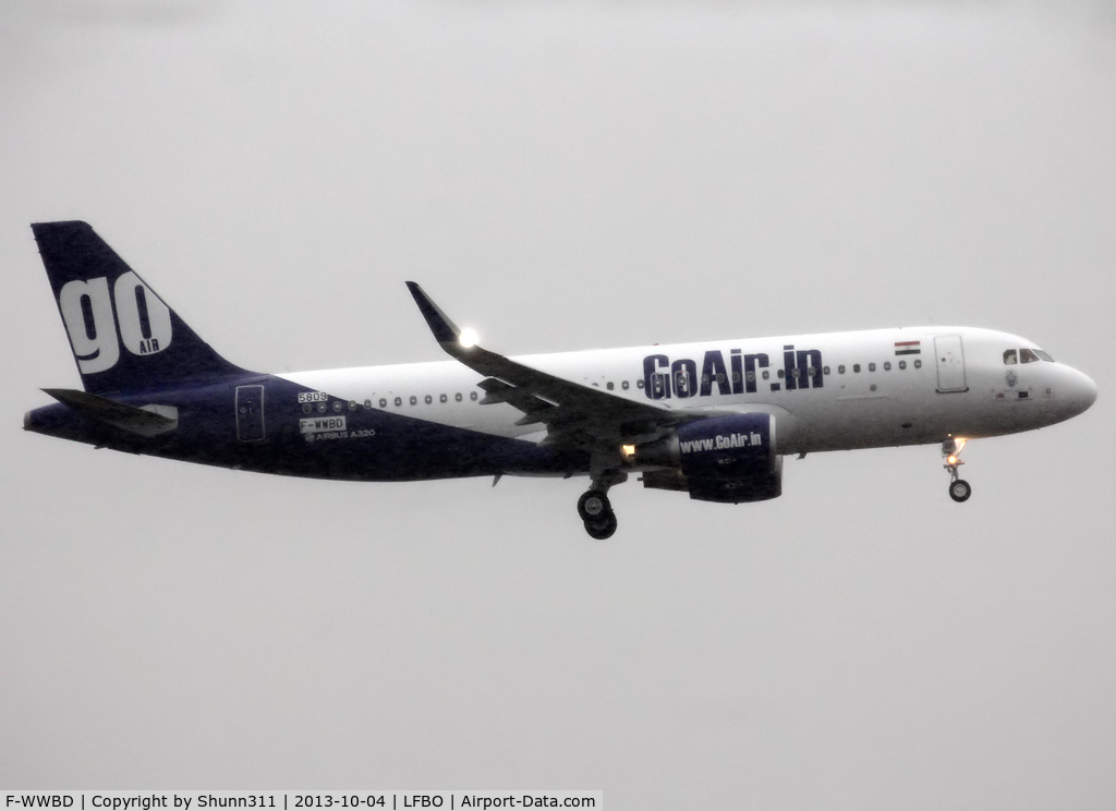F-WWBD, 2013 Airbus A320-214 C/N 5809, C/n 5809 - To be VT-GOP under heavy rain...