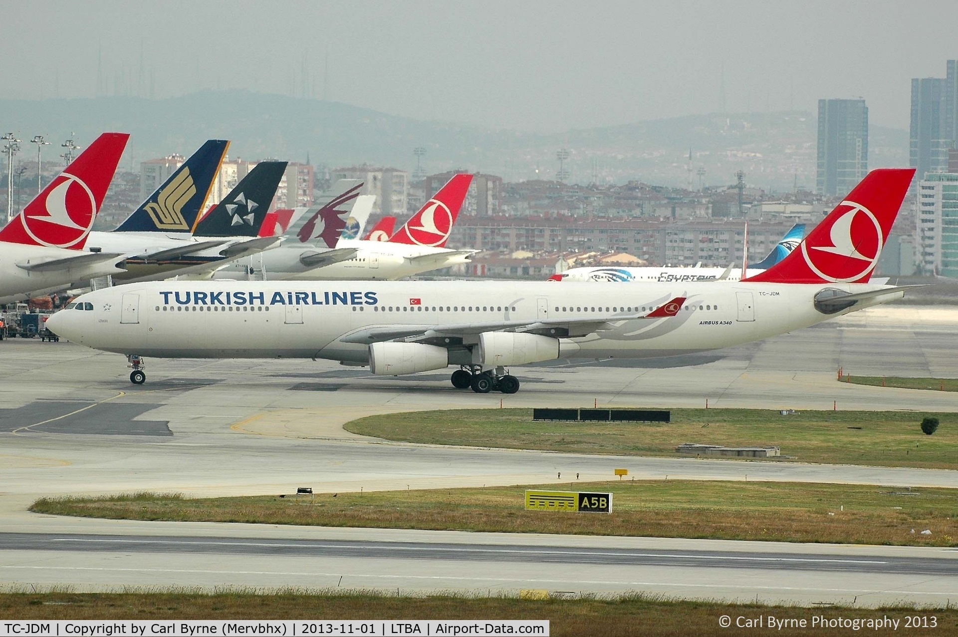 TC-JDM, 1996 Airbus A340-311 C/N 115, Taken from the Fly Inn Shopping Mall.