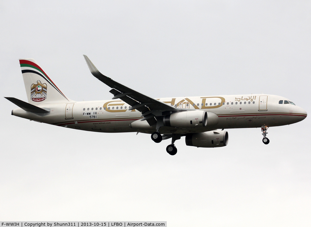 F-WWIH, 2013 Airbus A320-232 C/N 5791, C/n 5791 - To be A6-EIT