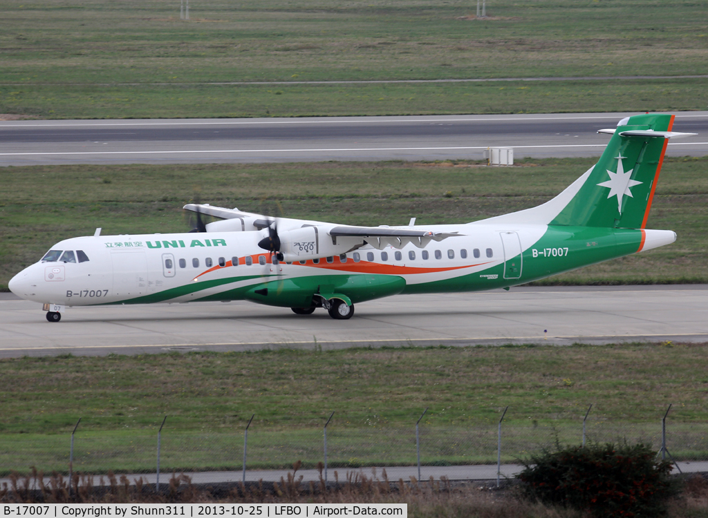 B-17007, 2013 ATR 72-600 C/N 1111, Delivery day...