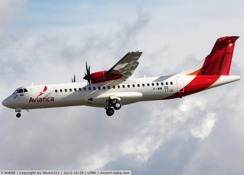 F-WWEE, 2013 ATR 72-600 C/N 1116, C/n 1116 - To be HK-4956