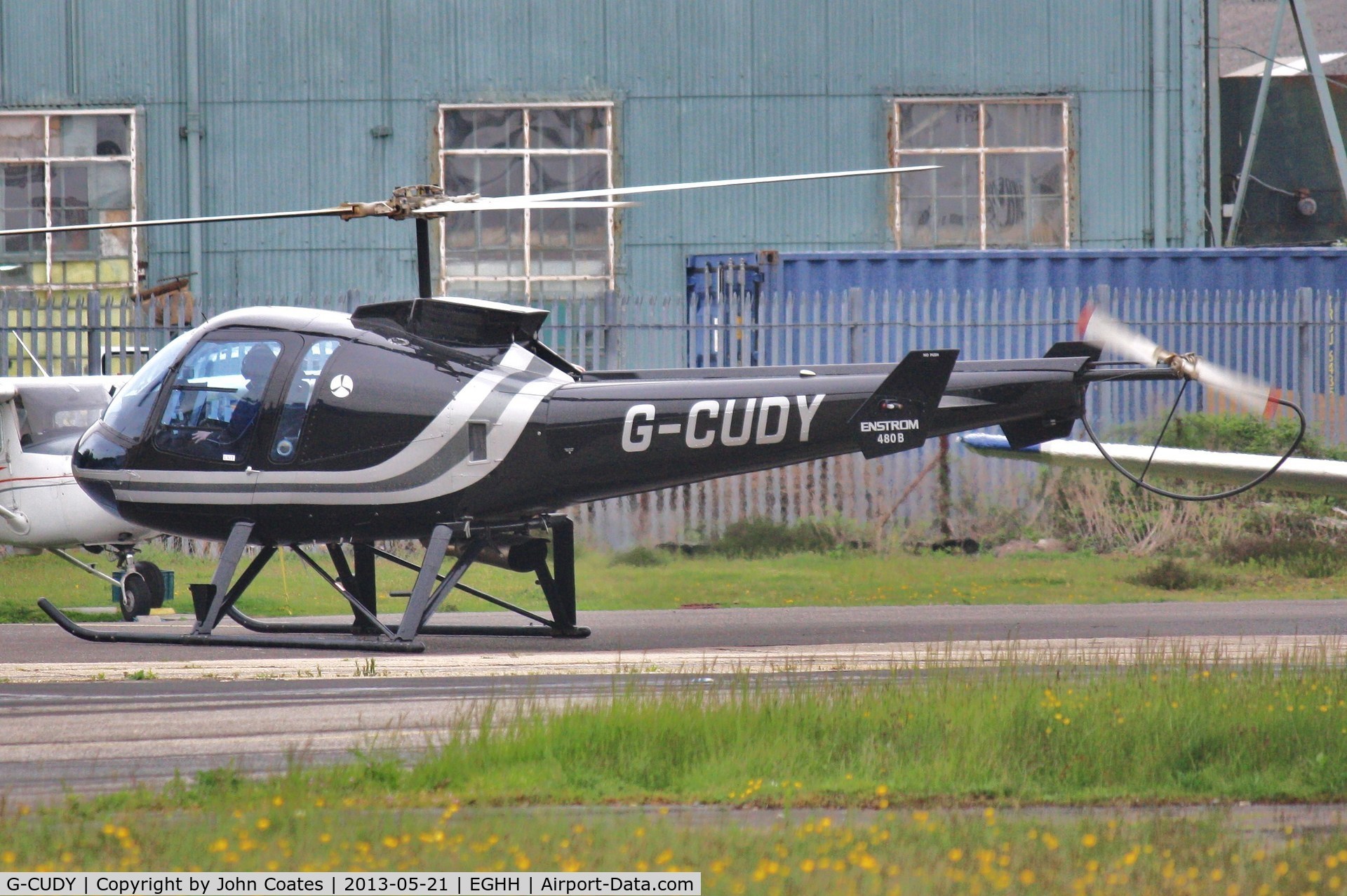 G-CUDY, 2005 Enstrom 480B C/N 5807, Parked at BHL