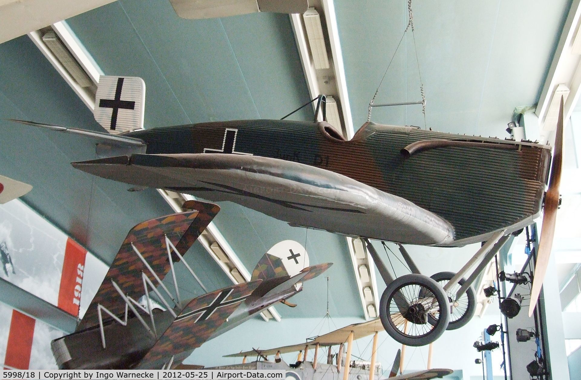 5998/18, 1918 Junkers J-9 (D-1) C/N Not found 5998/18, Junkers J 9 / D I at the Musee de l'Air, Paris/Le Bourget
