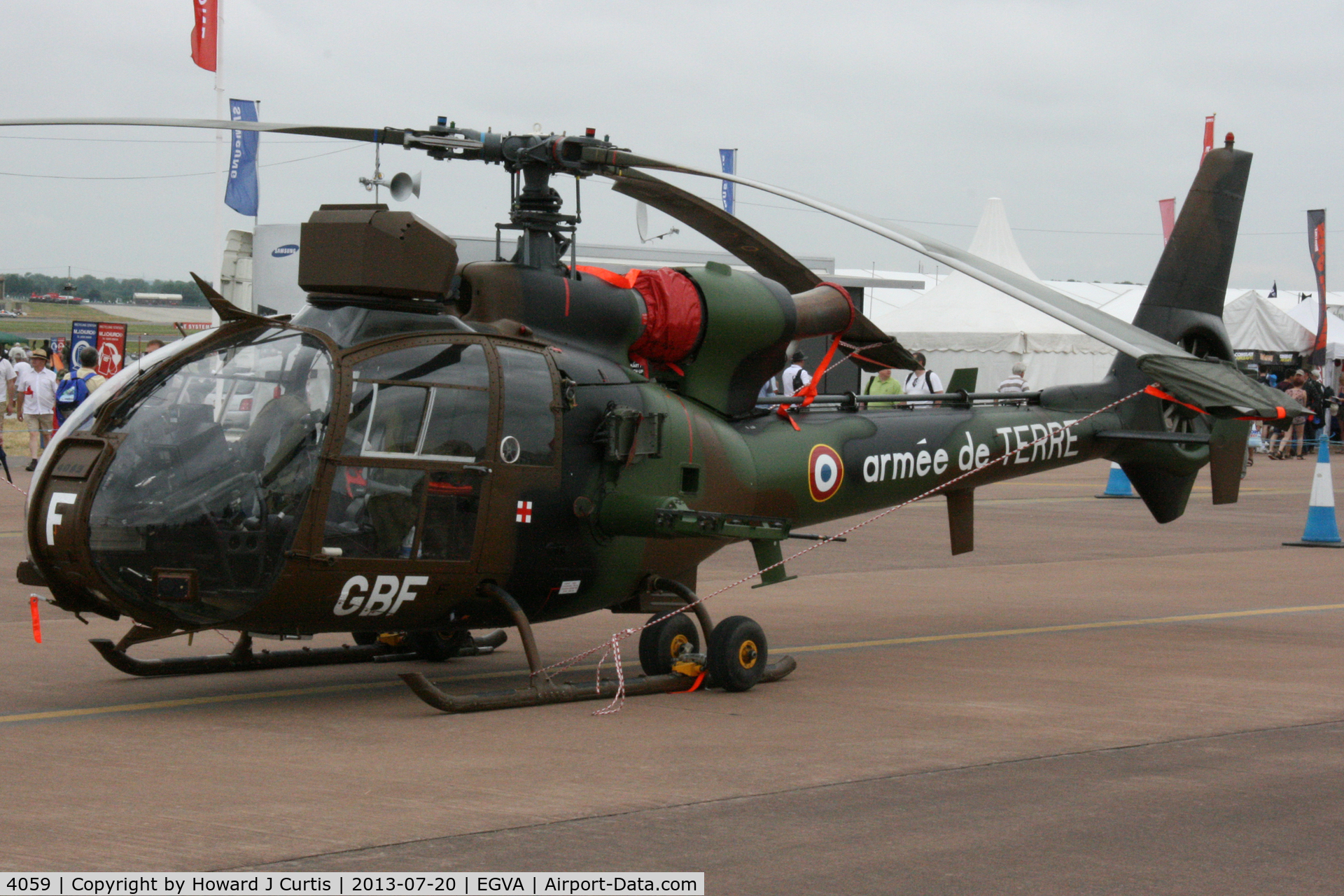 4059, Aérospatiale SA-342M Gazelle C/N 2059, At the Royal International Air Tattoo 2013.