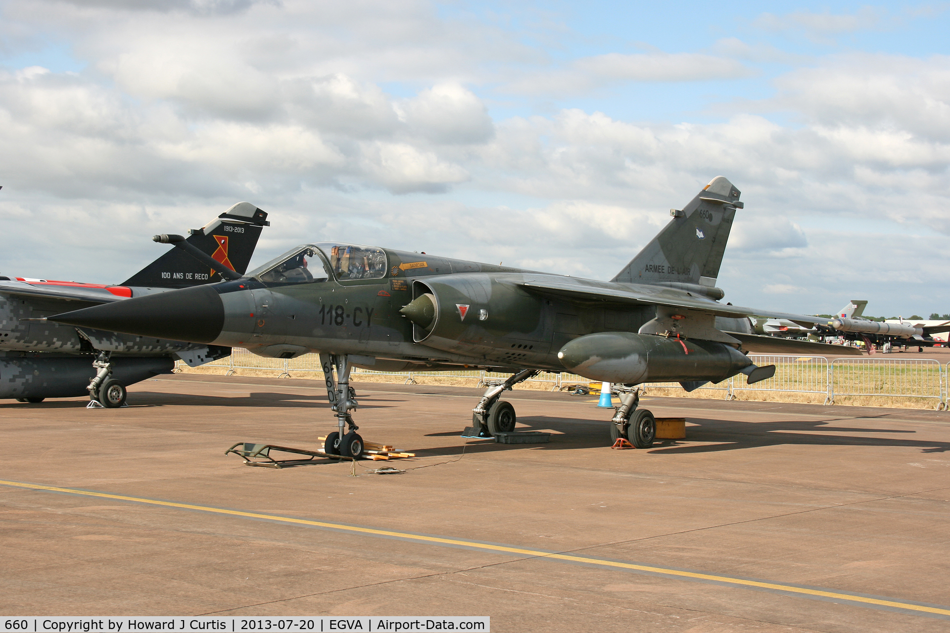 660, Dassault Mirage F.1CR C/N 660, French Air Force. At the Royal International Air Tattoo 2013.