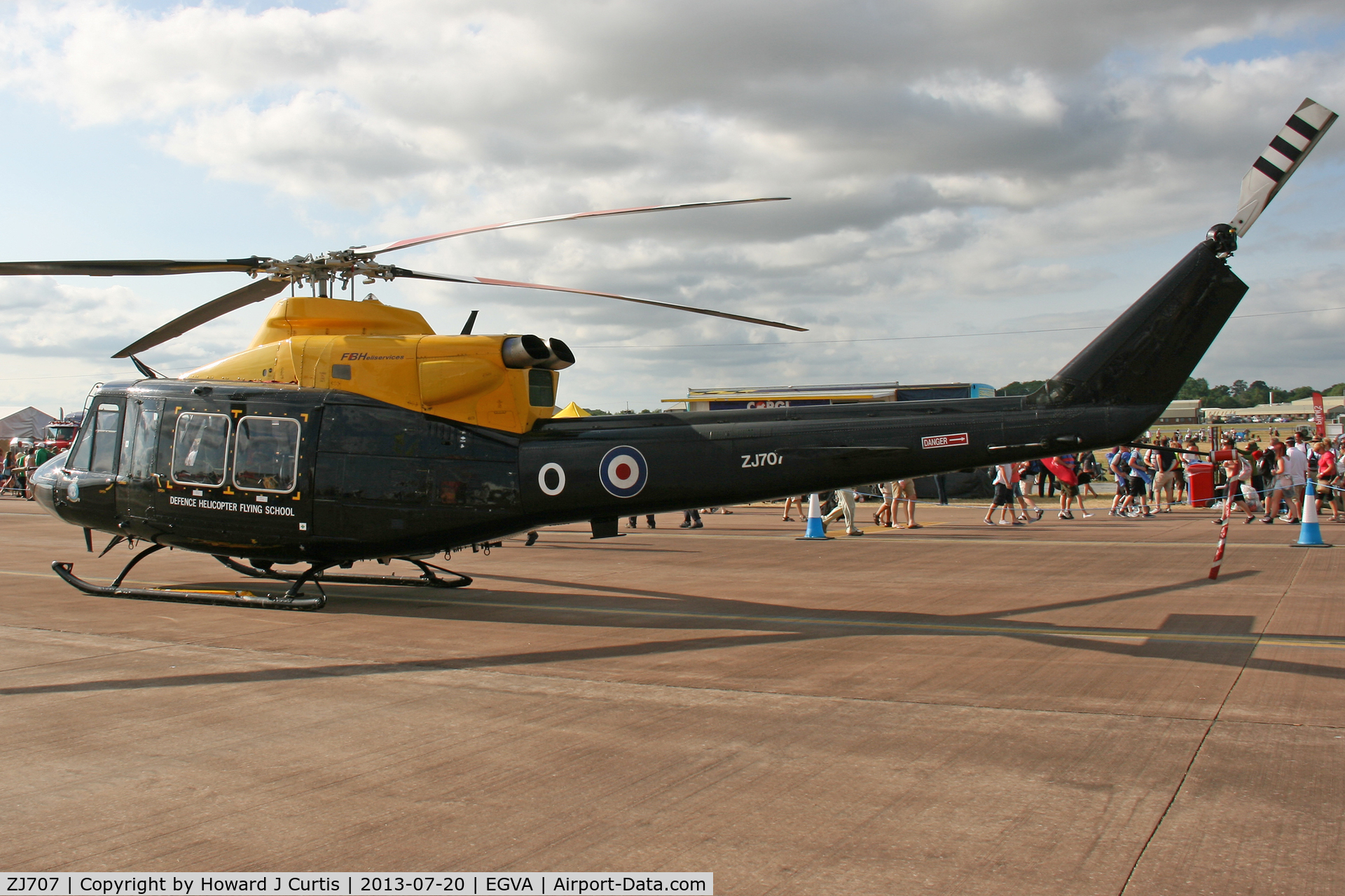 ZJ707, 2002 Bell 412EP Griffin HT1 C/N 36297, DHFS/60(R) Sqn, RAF. At the Royal International Air Tattoo 2013.