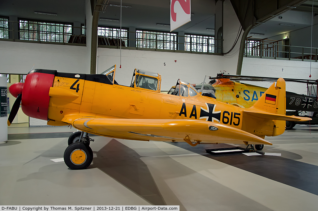 D-FABU, 1952 Canadian Car & Foundry T-6H Harvard Mk.4 C/N CCF4-465, AA+615 in static Display at Luftwaffenmuseum Gatow.