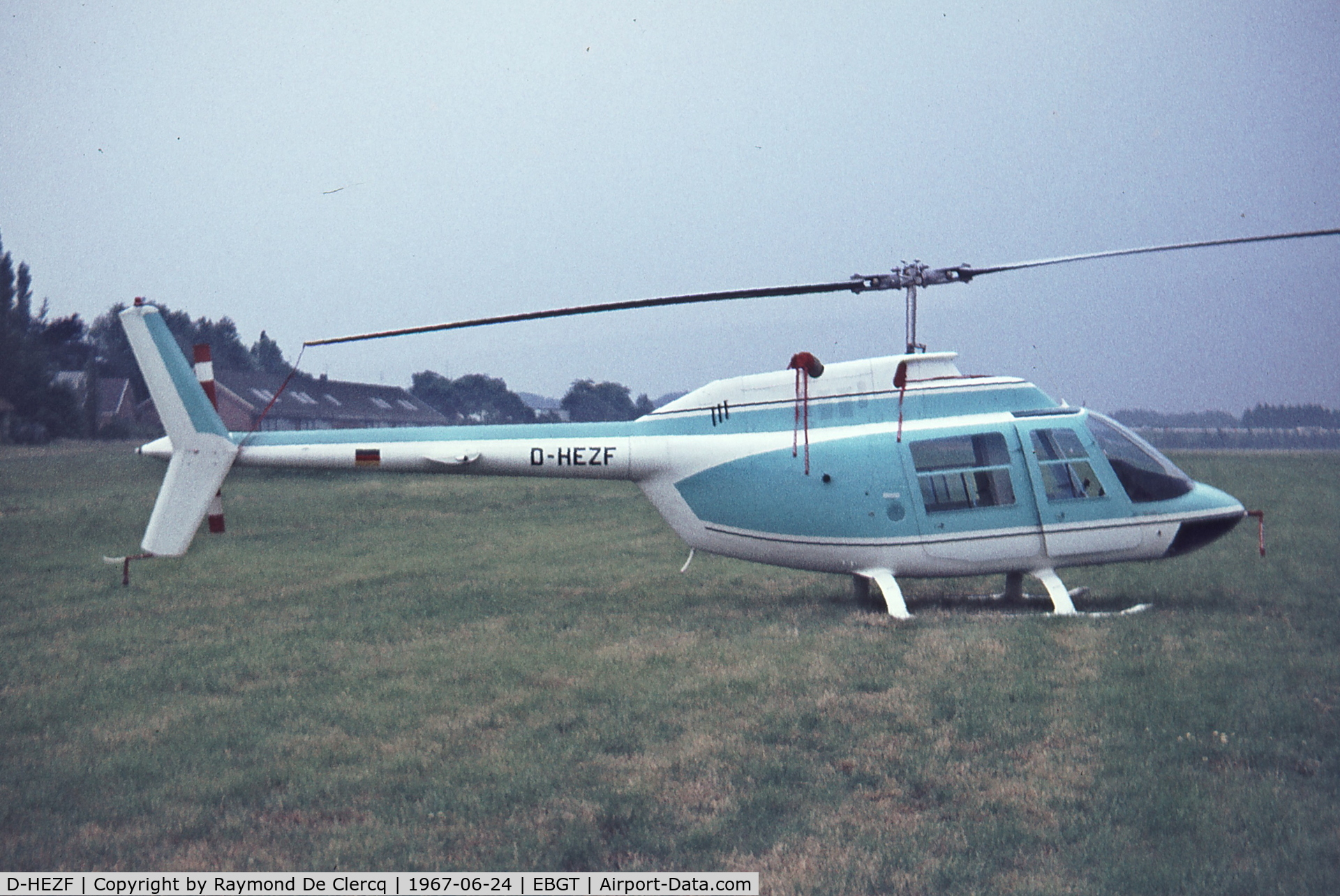 D-HEZF, Bell 206A JetRanger C/N 23, Gent  24-6-1967
