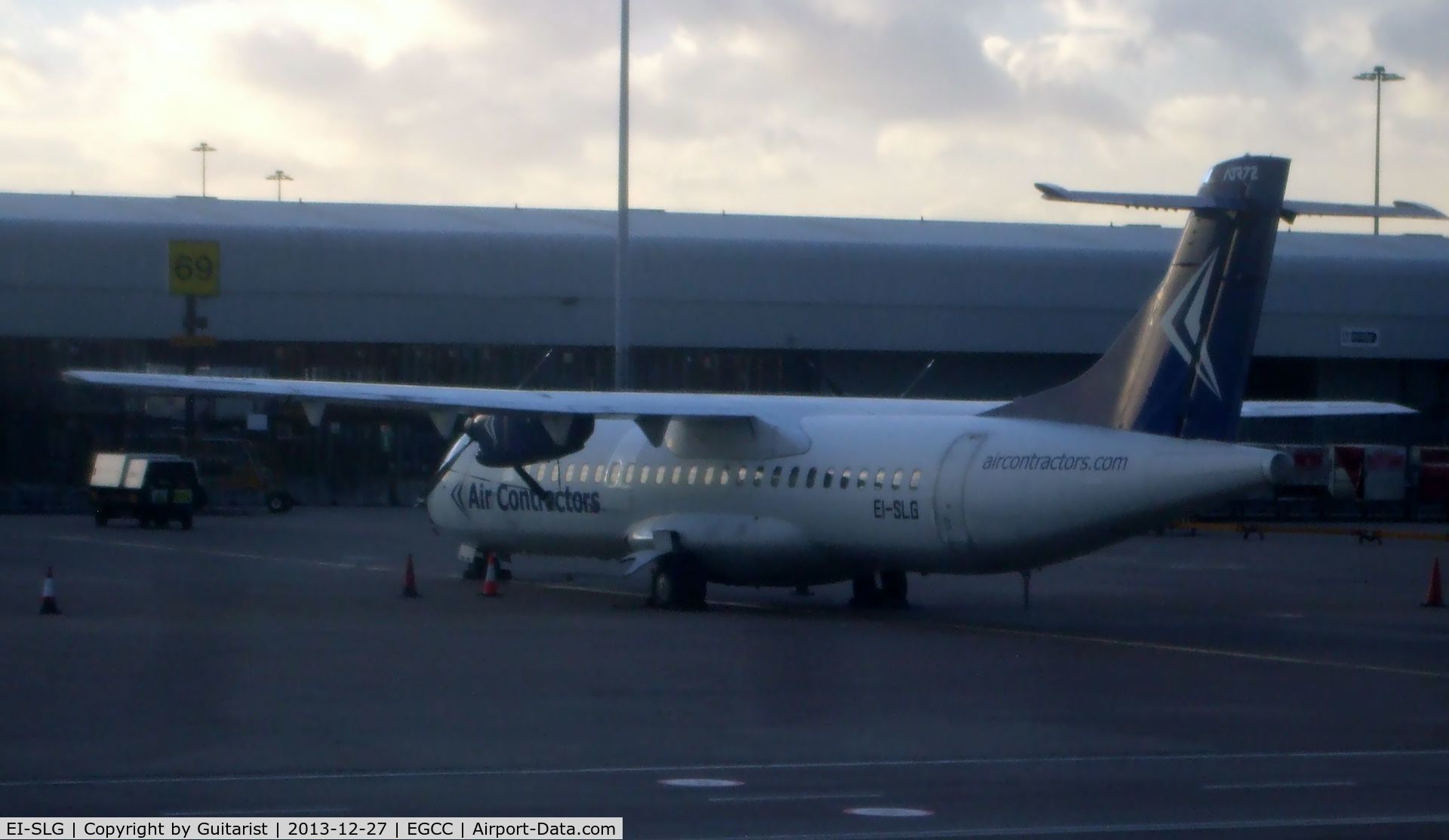 EI-SLG, 1990 ATR 72-202 C/N 183, Parked up at Manchester