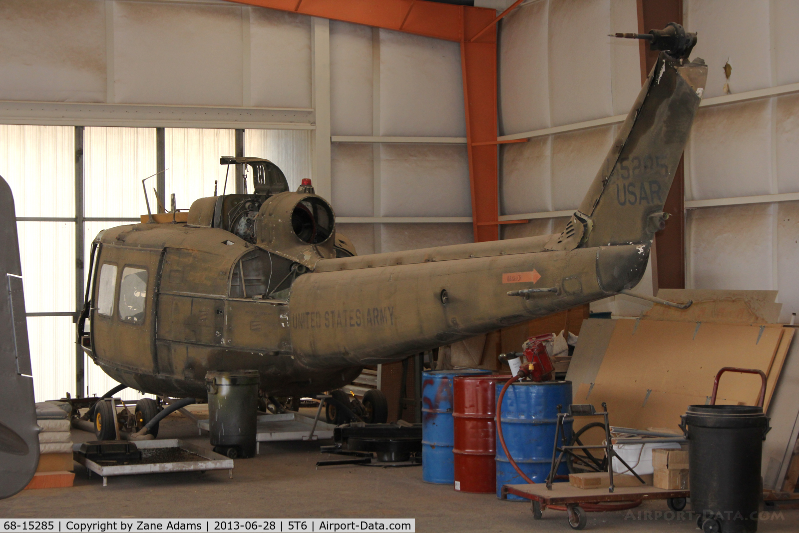 68-15285, 1968 Bell UH-1H Iroquois C/N 10215, Noted stored at the War Eagles Museum