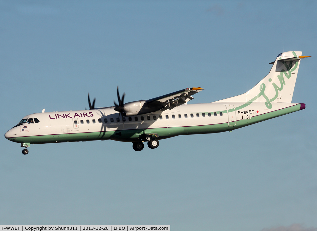 F-WWET, 2013 ATR 72-600 (72-212A) C/N 1131, C/n 1131 - To be JA02LK but ntu by the company due to insuffisance of payment for start up... On history !