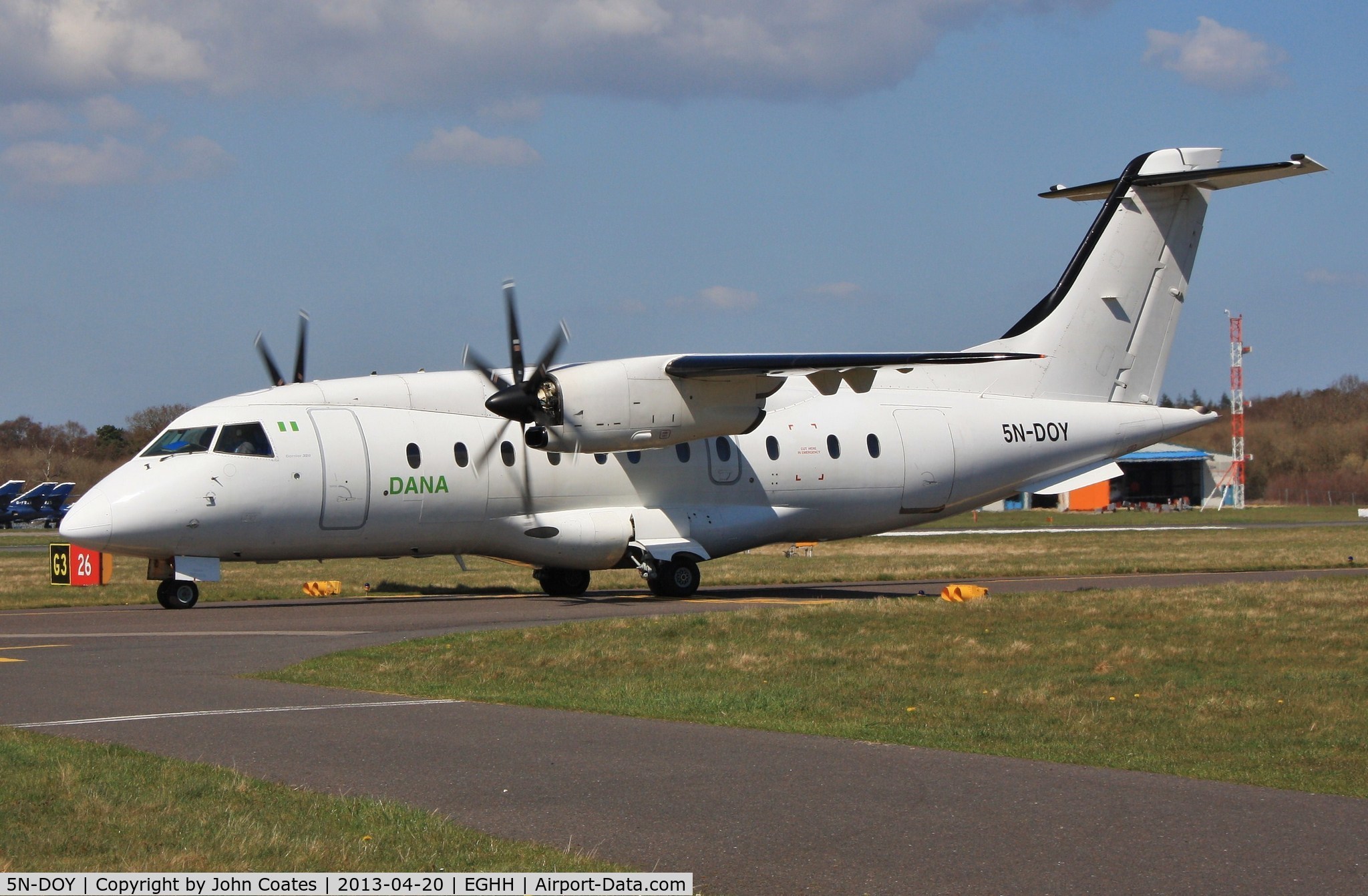 5N-DOY, 1998 Dornier 328-100 C/N 3089, Taxiing out for engine running