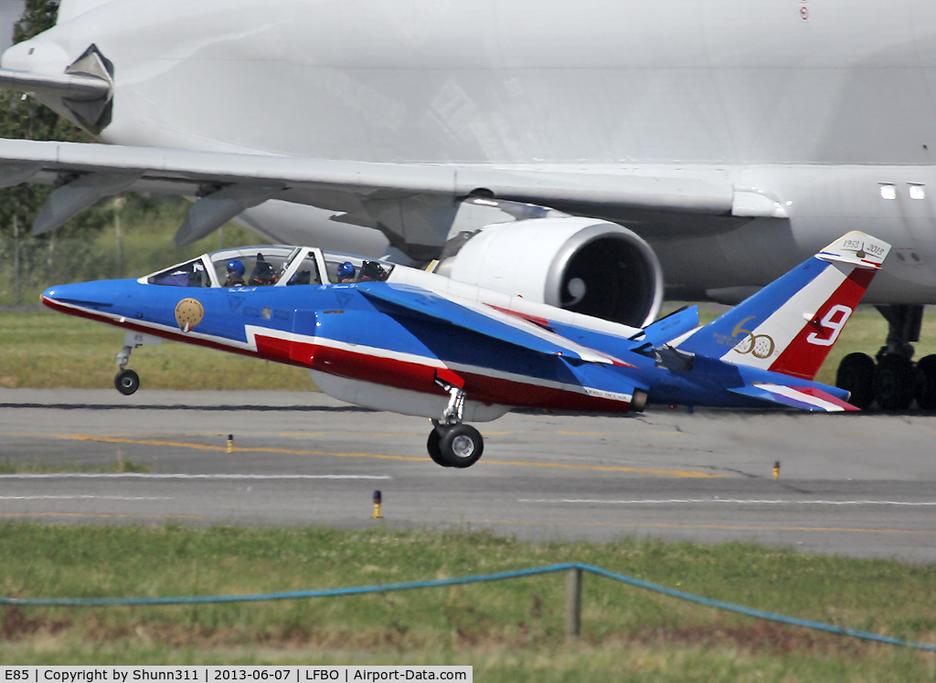 E85, Dassault-Dornier Alpha Jet E C/N E85, Landing rwy 14R for Muret Airshow 2013