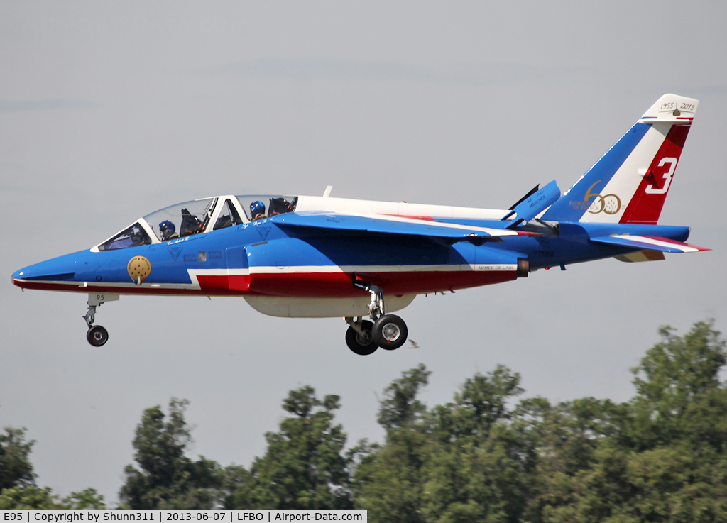 E95, Dassault-Dornier Alpha Jet E C/N E95, Landing rwy 14R for Muret Airshow 2013