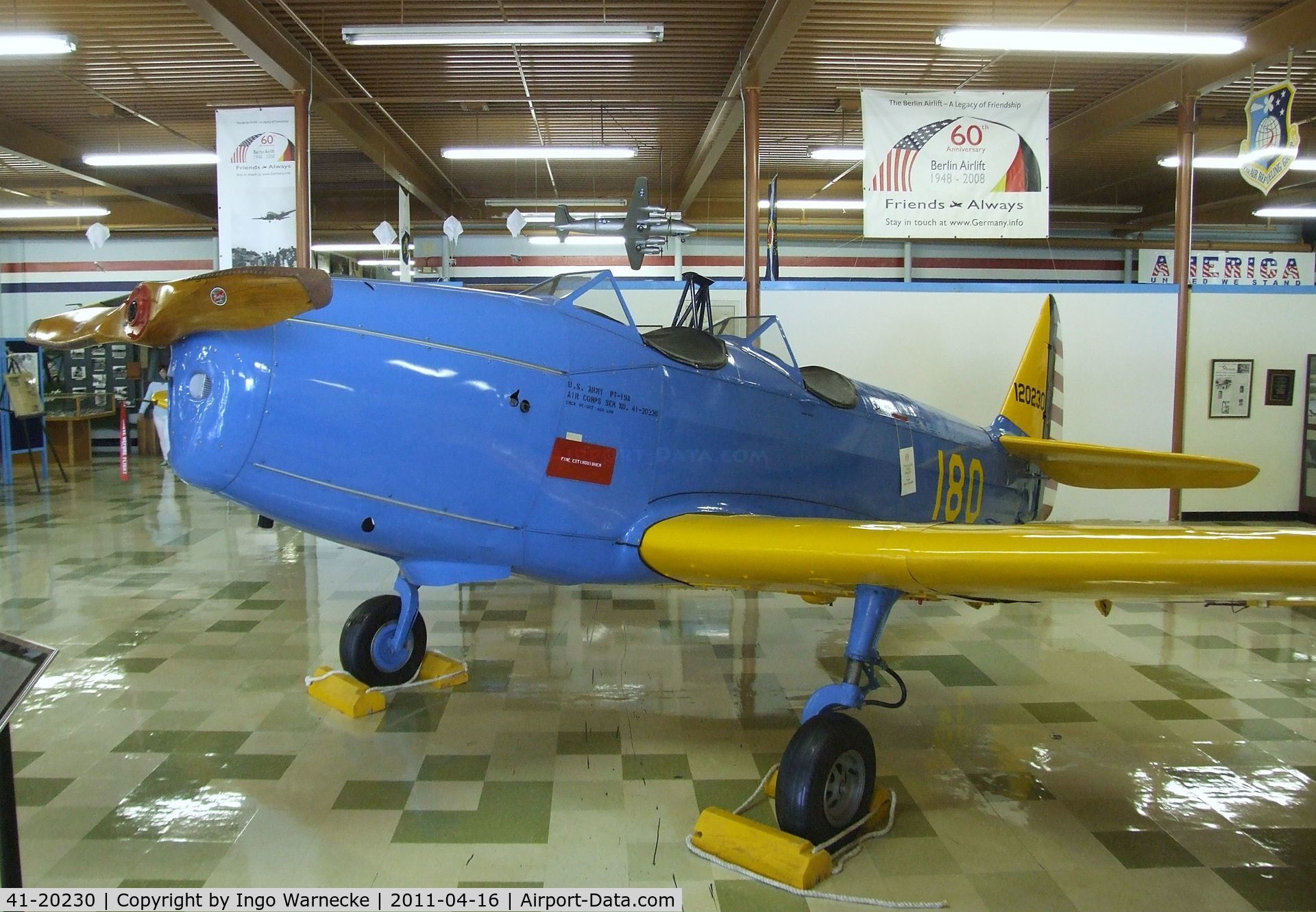 41-20230, Fairchild PT-19A-FA C/N not found 41-20230, Fairchild PT-19A at the Travis Air Museum, Travis AFB Fairfield CA