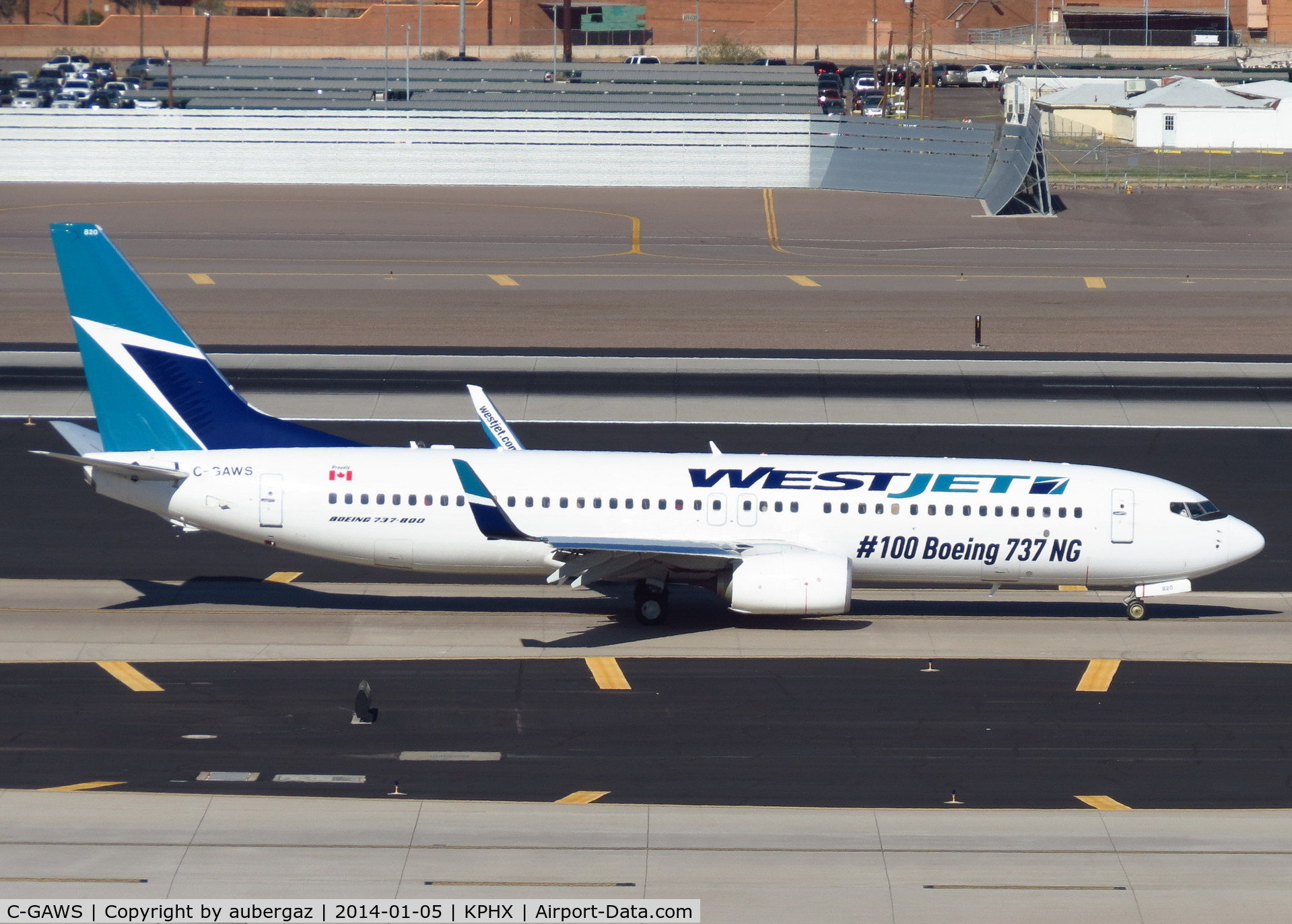 C-GAWS, 2012 Boeing 737-8CT C/N 38880, PHX Arrival