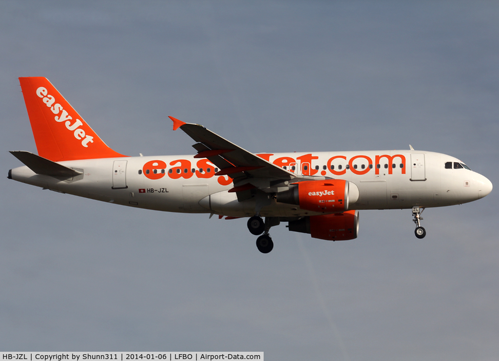 HB-JZL, 2004 Airbus A319-111 C/N 2353, Landing rwy 14R without 'The web's favorite airlines' titles