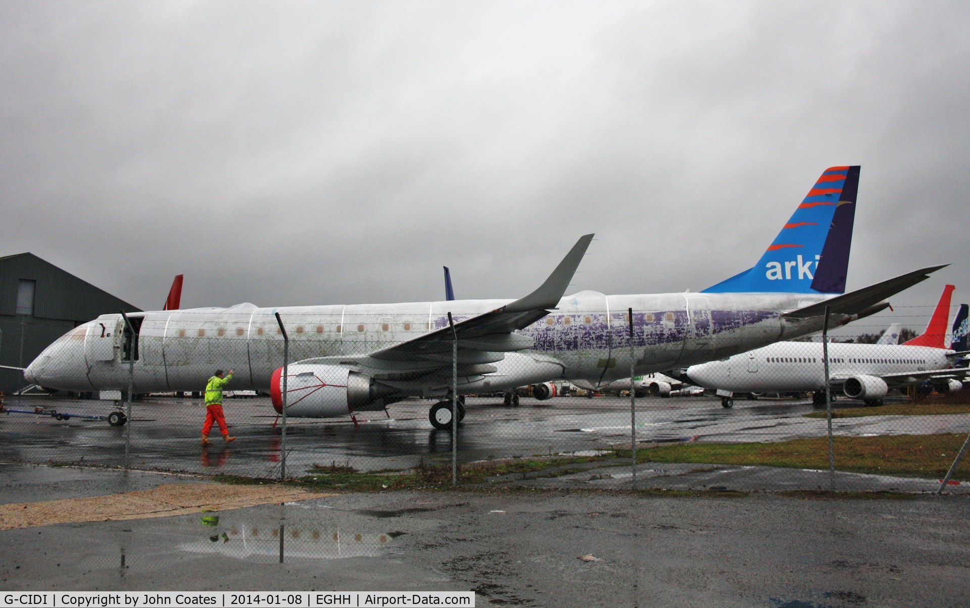 G-CIDI, 2013 Embraer 190LR (ERJ-190-100LR) C/N 19000616, Exiting paintshop