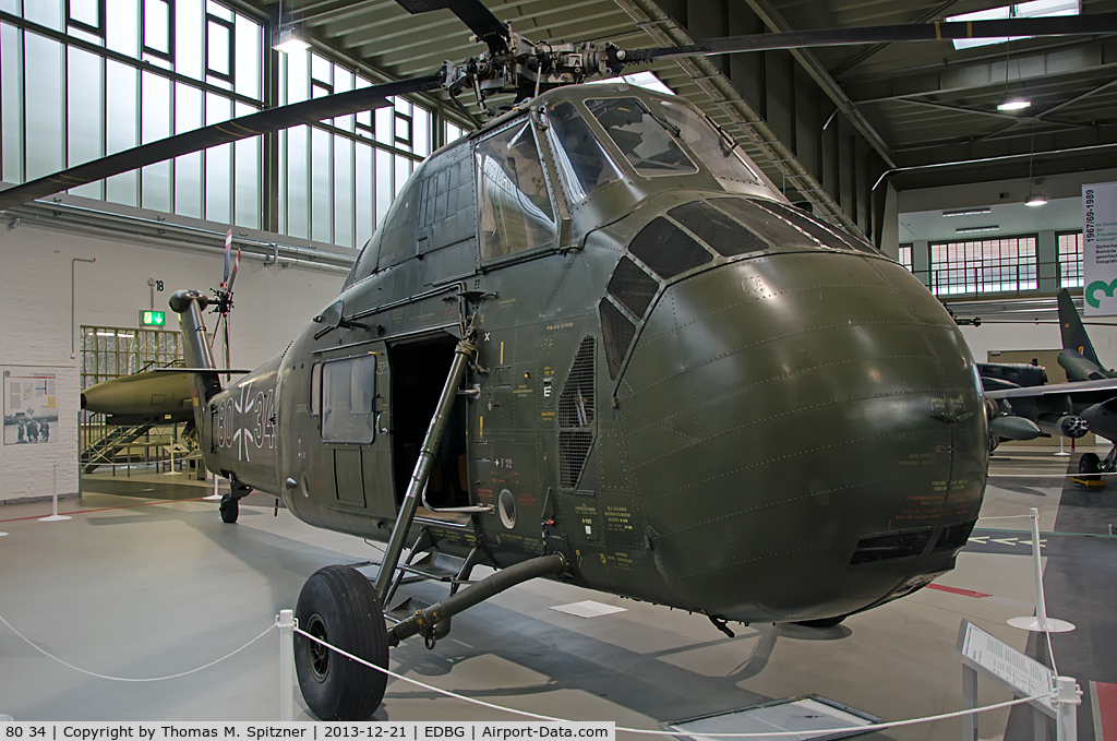 80 34, Sikorsky H-34G Choctaw C/N 58-1099, 80+34 in static display at Hangar 7 of 
