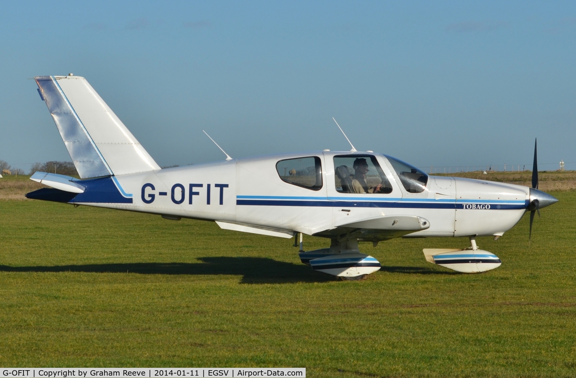 G-OFIT, 1989 Socata TB-10 Tobago C/N 938, Just landed.