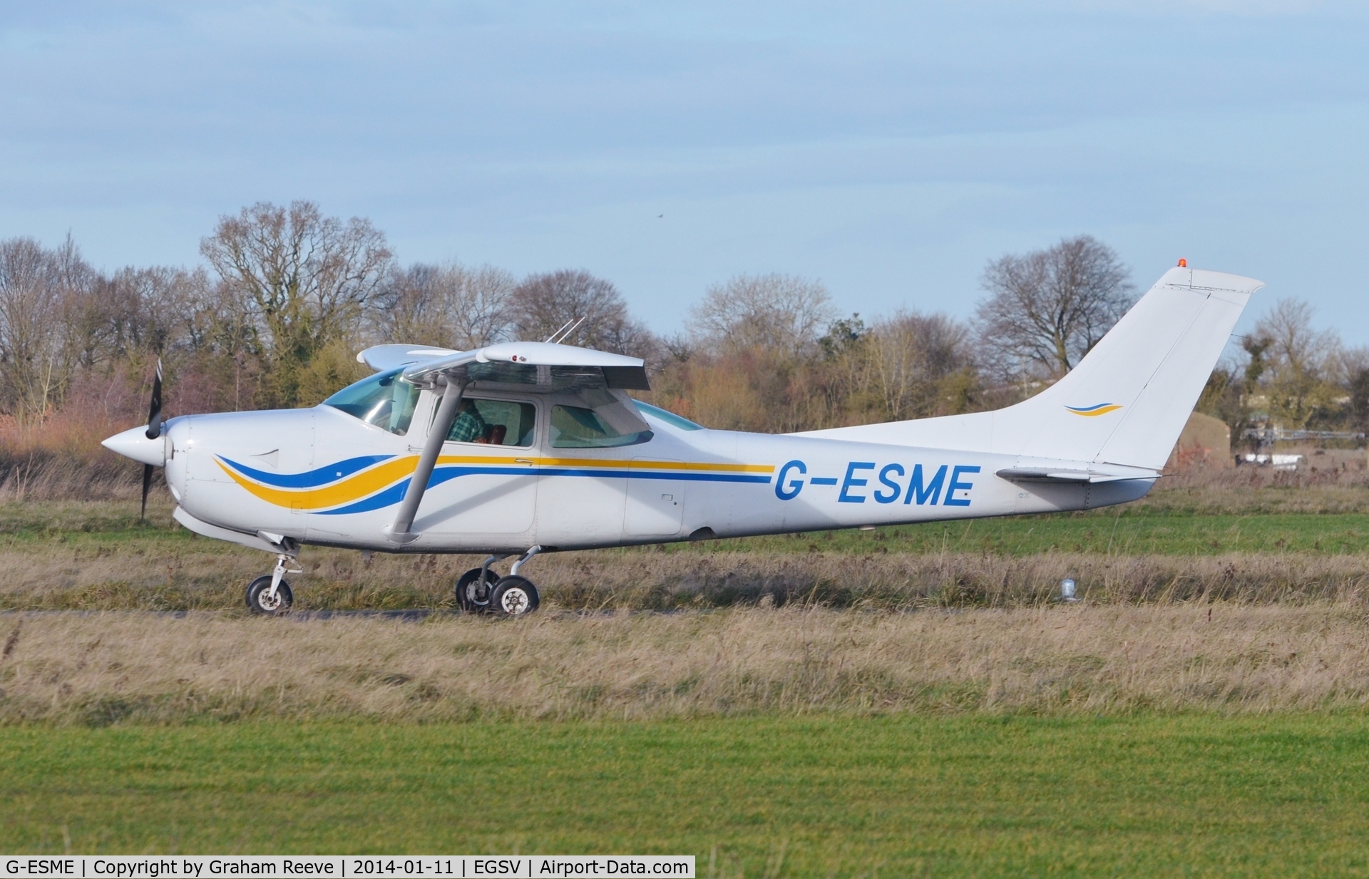 G-ESME, 1979 Cessna R182 Skylane RG C/N R182-01026, Just landed.
