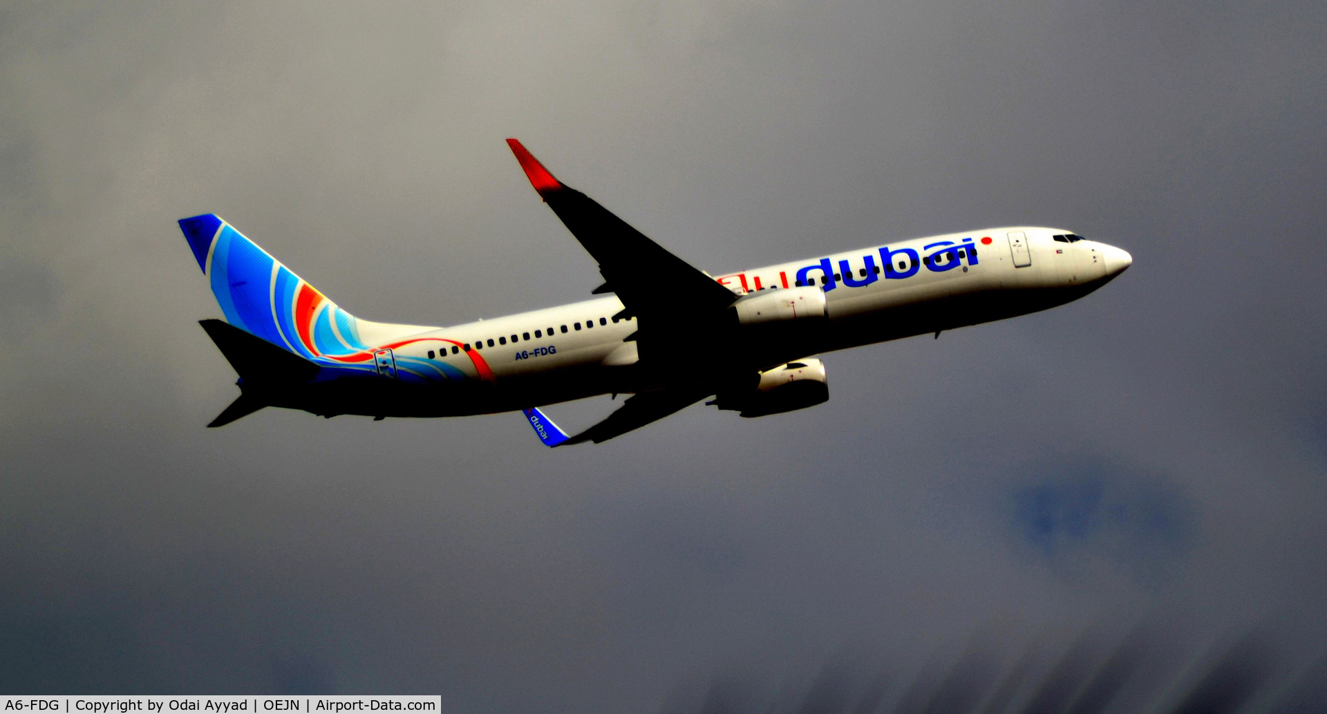 A6-FDG, 2010 Boeing 737-8KN C/N 29636, Fly Dubai  After takeoff from Jeddah