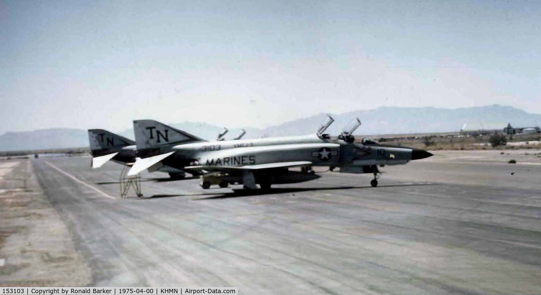 153103, McDonnell RF-4B Phantom C/N 1463, USMC RF-4B Apr 1975