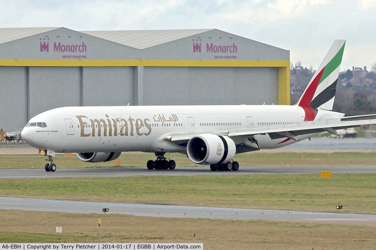 A6-EBH, 2005 Boeing 777-31H/ER C/N 32707, 2014 photo taken at Birmingham UK