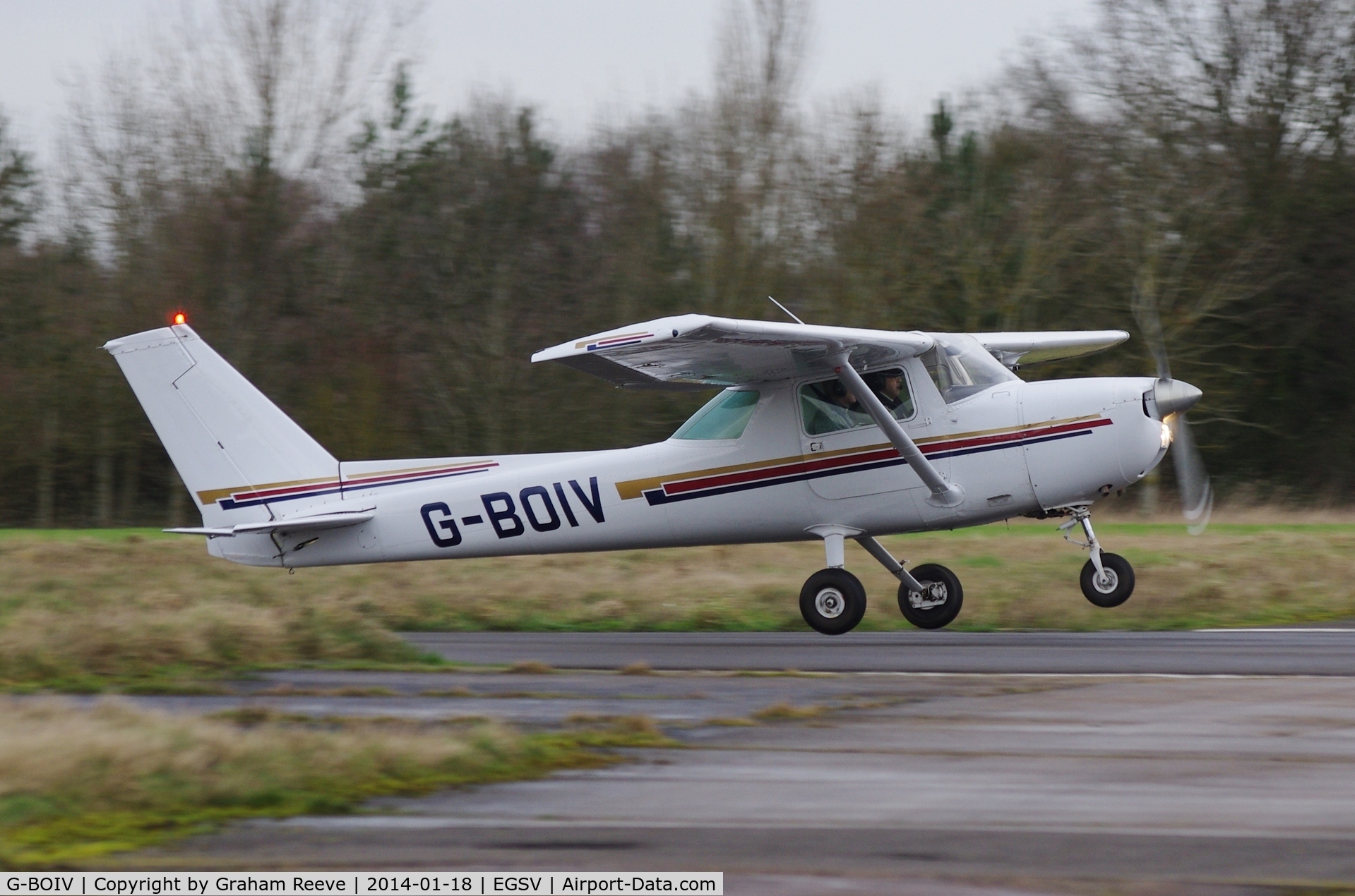 G-BOIV, 1976 Cessna 150M C/N 150-78620, Just taken off.