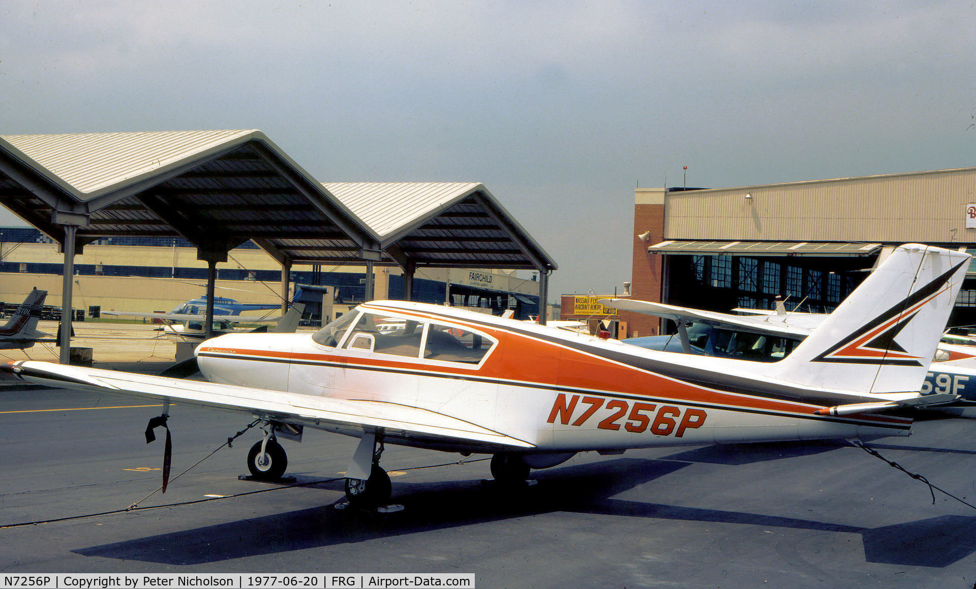 N7256P, Piper PA-24-180 Comanche C/N 242432, PA-24-180 Comanche resident at Republic Airport on Long Island in the Summer of 1977.