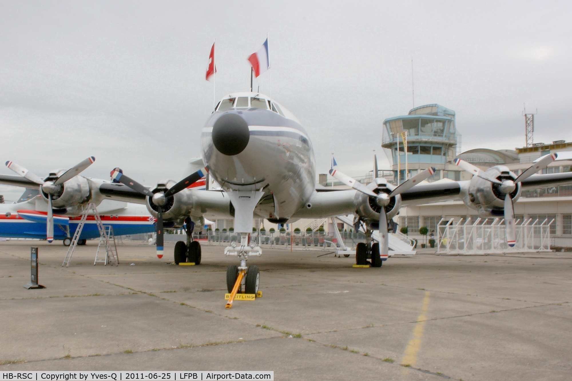 HB-RSC, 1955 Lockheed C-121C Super Constellation (L-1049F) C/N 1049F-4175, Lockheed 1049F-55 (C-121C) Super Constellation, Breitling Static Park, Paris Le Bourget (LFPB-LBG) Air Show in june 2011