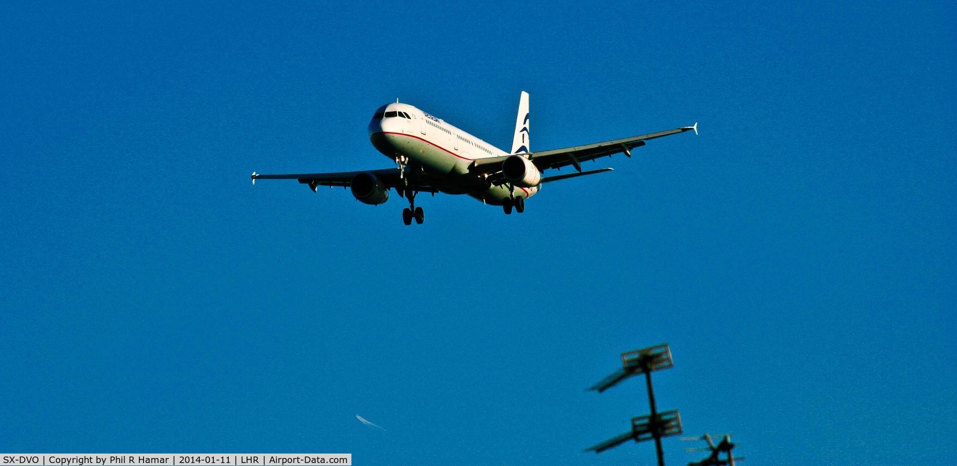 SX-DVO, 2008 Airbus A321-231 C/N 3462, Aegean Air, (SX-DVO) 2008 Airbus A321-231, c/n 3462, on approach to land on 27L Heathrow. © PhilRHama
