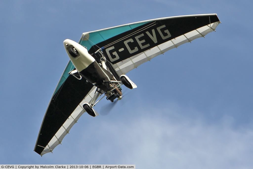 G-CEVG, 2007 Pegasus Quik C/N 8319, Pegasus Quik at The Real Aeroplane Club's Pre-Hibernation Fly-In, Breighton Airfield, October 2013.