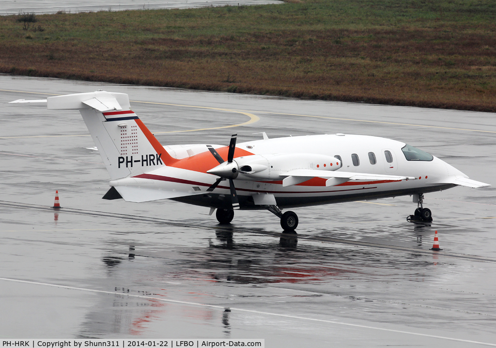 PH-HRK, 2006 Piaggio P-180 Avanti C/N 1120, Parked at the General Aviation area...