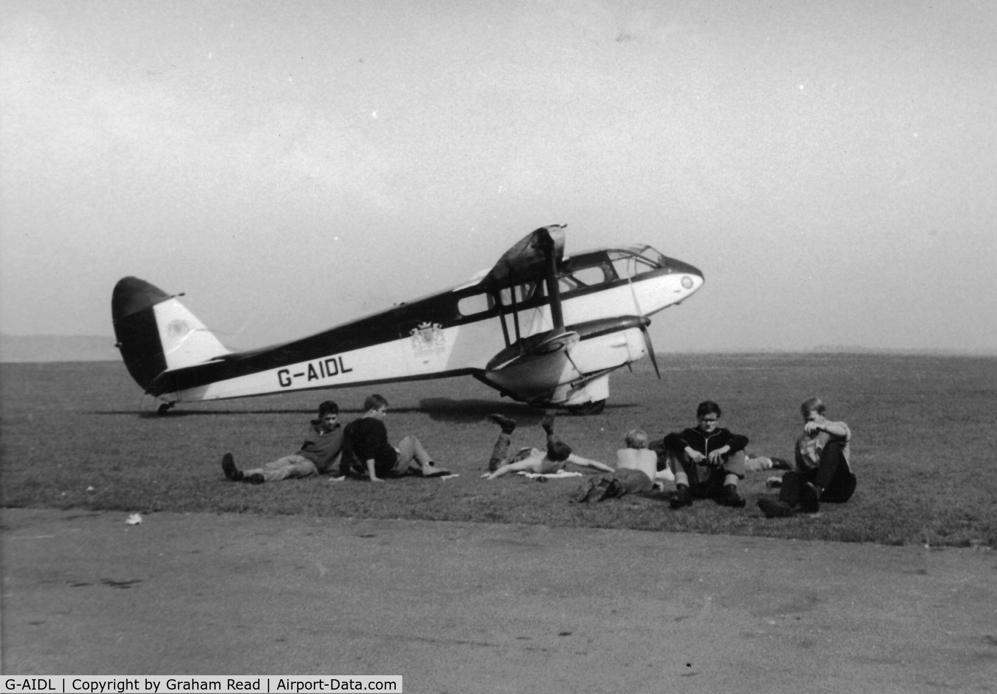 G-AIDL, 1946 De Havilland DH-89A Dominie/Dragon Rapide 6 C/N 6968, Photo taken circa 1967 at Army Parachute Association Netheravon -
