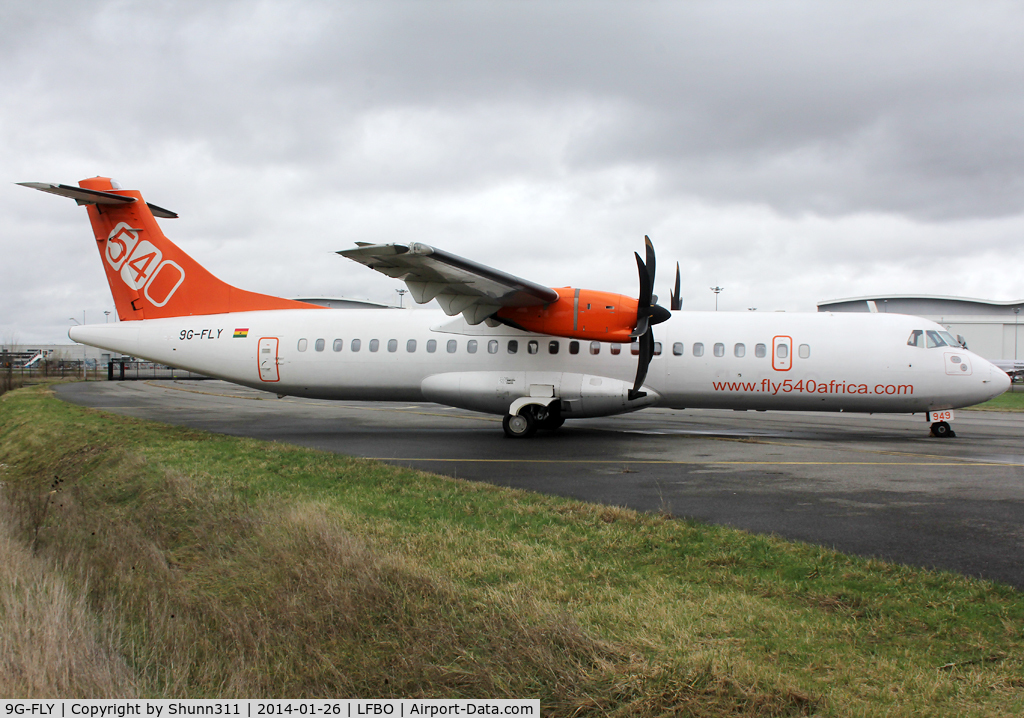 9G-FLY, 2011 ATR 72-212A C/N 929, Returned to lessor and parked at the Latecoere Aeroservice facility with new titles...