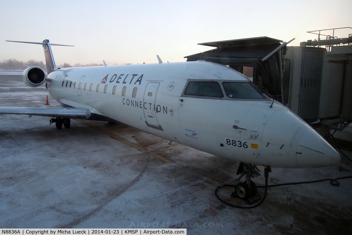 N8836A, 2003 Bombardier CRJ-200 (CL-600-2B19) C/N 7836, At Minneapolis - St Paul