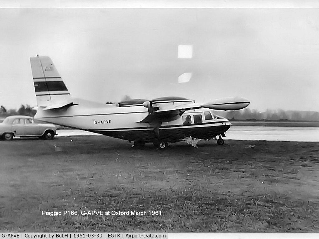 G-APVE, Piaggio P-166 C/N 355, G-APVE at Oxford (Kidlington) March 1961.