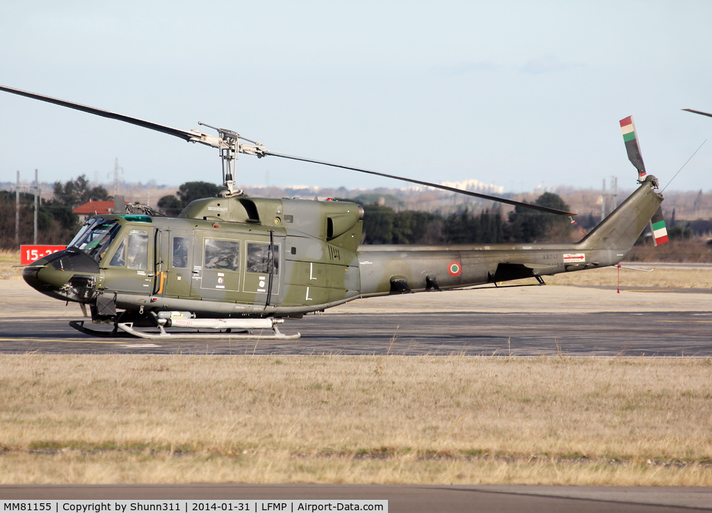MM81155, Agusta AB-212AM C/N 5812, Parked at the Airport...