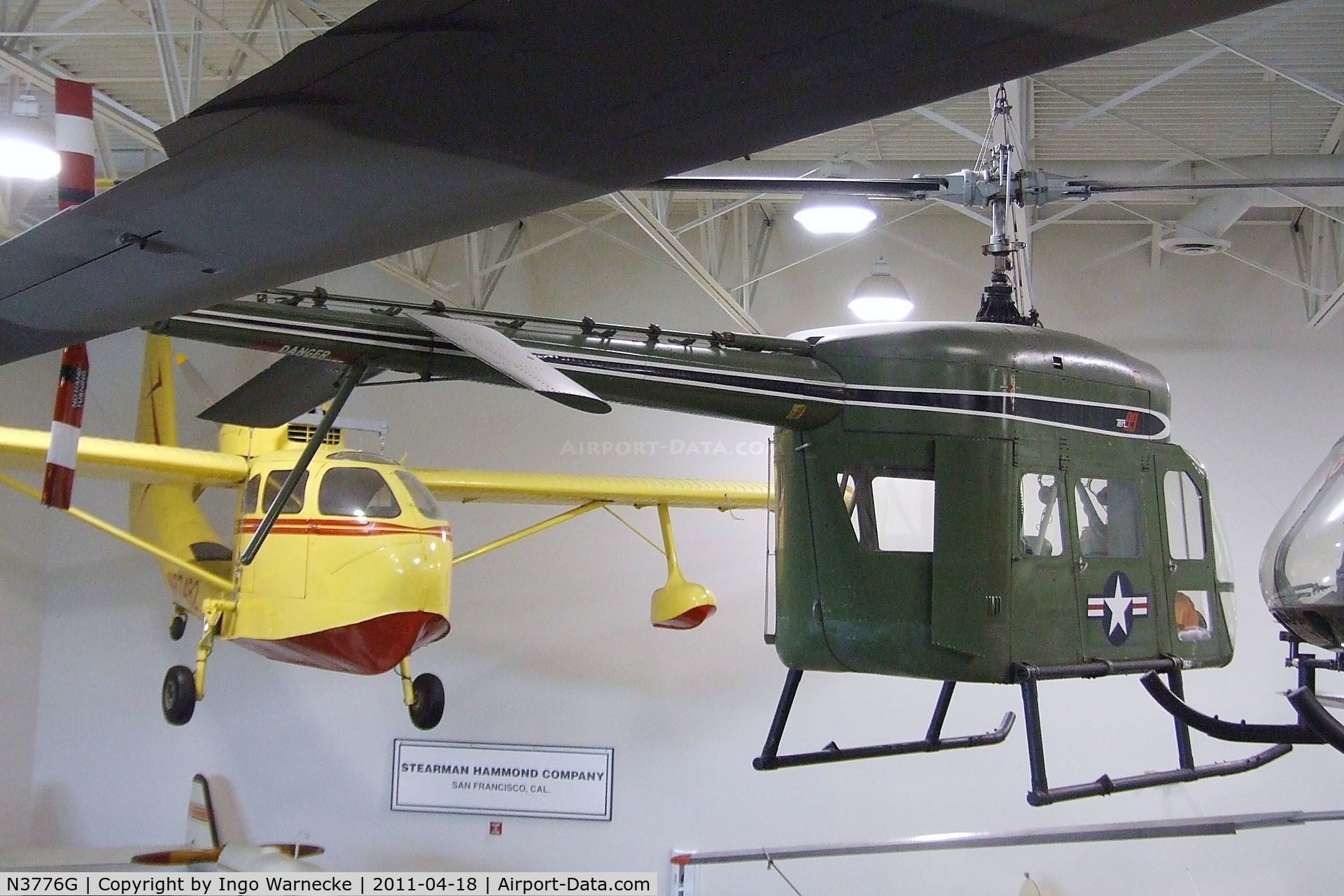 N3776G, 1961 Hiller UH-12 C/N 101, Hiller Ten99 (1099) at the Hiller Aviation Museum, San Carlos CA