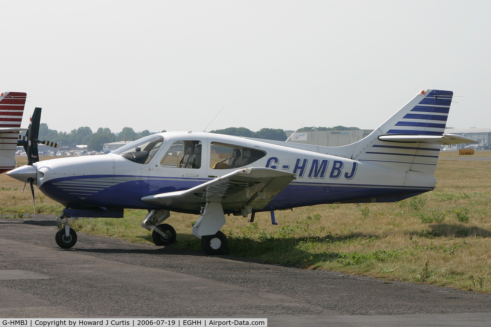 G-HMBJ, 1996 Rockwell Commander 114B C/N 14636, Privately owned, on the Bournemouth Handling apron.