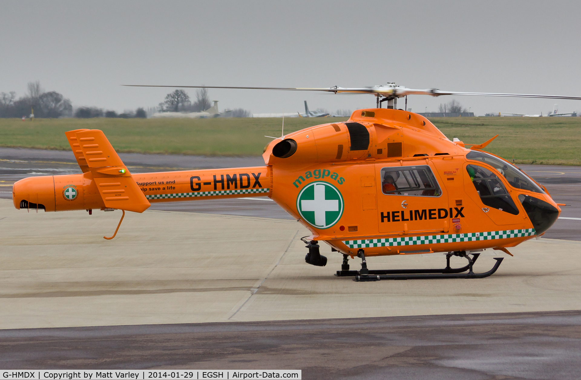 G-HMDX, 2007 MD Helicopters MD-900 Explorer C/N 900-00121, About to depart SaxonAir......