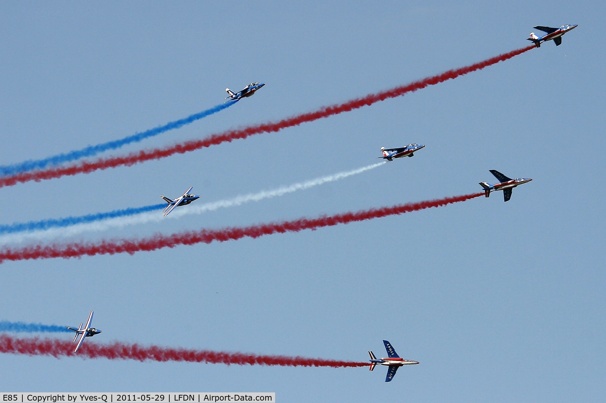 E85, Dassault-Dornier Alpha Jet E C/N E85, Dassault-Dornier Alpha Jet E (F-UGFF), Athos 01, Leader of Patrouille de France 2011, Rochefort-St Agnant AB 721 (LFDN-RCO) Open day 2011