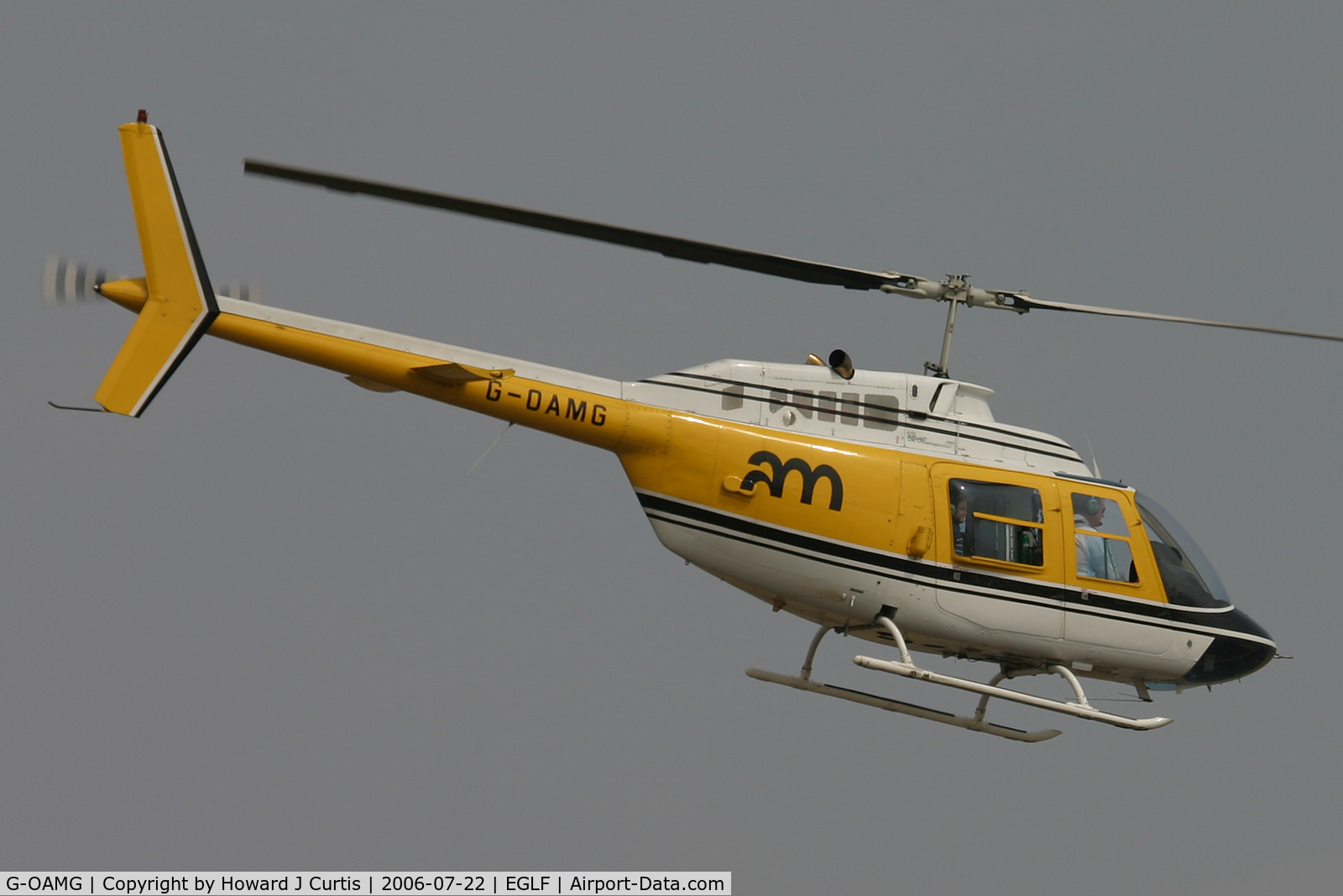 G-OAMG, 1980 Bell 206B JetRanger III C/N 2901, Farnborough 2006.