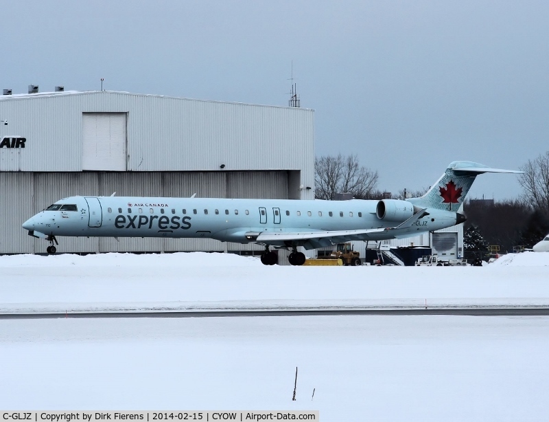 C-GLJZ, 2005 Canadair CRJ-705ER (CL-600-2D15) Regional Jet C/N 15051, Flight # AC8631 arriving from St.John's on rwy 25.