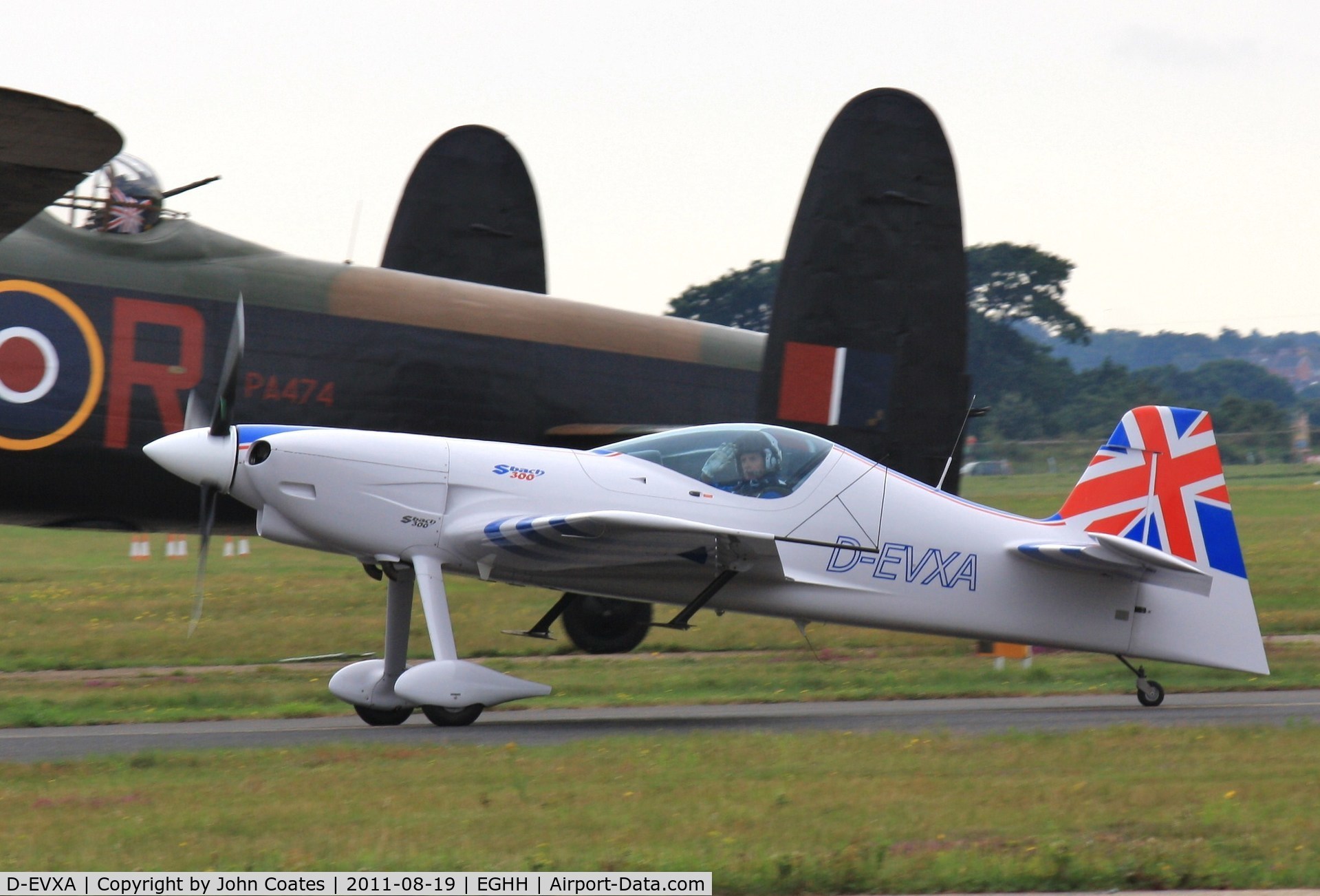 D-EVXA, 2010 XtremeAir XA-41 Sbach 300 C/N 01, Taxiing past the Lancaster