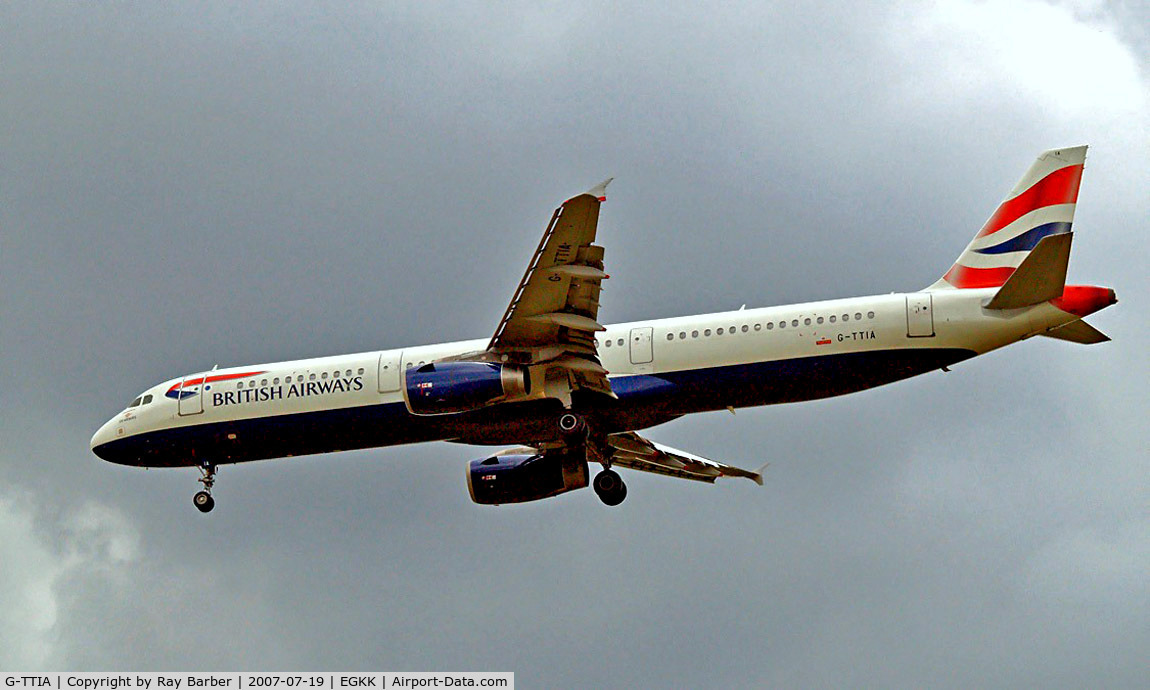 G-TTIA, 2001 Airbus A321-231 C/N 1428, Airbus A321-231 [1428] (GB Airways) Gatwick~G 19/07/2007
