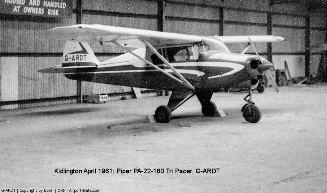 G-ARDT, 1958 Piper PA-22-160 Tri Pacer C/N 22-6210, G-ARDT at Kidlington, April 1961.